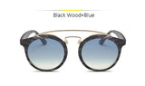 GATSBY Double Bridge Round Sunglasses Women Men Fashion Aviation Mirror Sun glasses