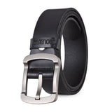 Coolerfire cowhide genuine leather black jeans strap vintage men belts