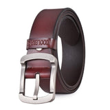 Coolerfire cowhide genuine leather black jeans strap vintage men belts