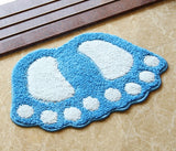 Foot Print Bath Mats,Non-slip Bathroom Carpet,Mat Toilet