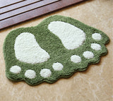 Foot Print Bath Mats,Non-slip Bathroom Carpet,Mat Toilet