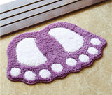 Foot Print Bath Mats,Non-slip Bathroom Carpet,Mat Toilet