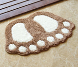 Foot Print Bath Mats,Non-slip Bathroom Carpet,Mat Toilet