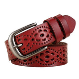 New Fashion Genuine Leather Belt Women Without Drilling Luxury Belt
