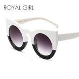 Women Sunglasses Big Frame Mirror Glasses Chunky Cat Eye Sunglasses