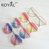 High Quality Vintage Women Sunglasses Metal Frame Cat eye Sun glasses