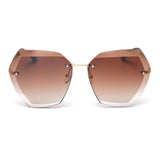 Women Sunglasses Vintage Rimless frame Summer Lens shade glasses