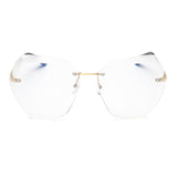 Women Sunglasses Vintage Rimless frame Summer Lens shade glasses