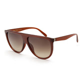 Women Sunglasses Vintage Acetate Shaded Lens Thin Shadow Glasses Men