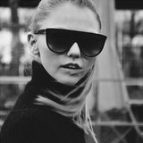 Women Sunglasses Vintage Acetate Shaded Lens Thin Shadow Glasses Men