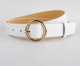 HOT Circle Buckles Belt women fashion students simple casual trousers