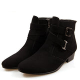Men autumn ankle boots heels fashion pointed toe Martin Boots
