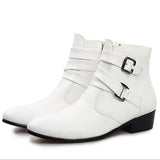 Men autumn ankle boots heels fashion pointed toe Martin Boots