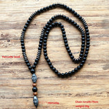 New Design Black Hematite Carving Bead Necklace Fashion Jewelry