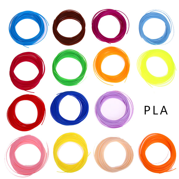 20Pcs/Set 20 Color 10m/color 3D Printer Pen Filament ABS/PLA 1.75mm Plastic Rubber Consumables Material 3d pen filament