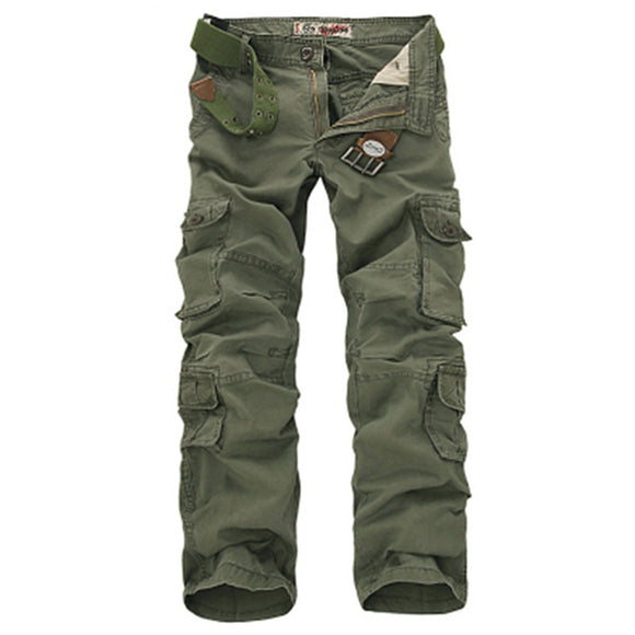 Men's Loose Baggy Tactical Trousers Casual Cotton Cargo Pants