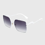 Oversize Square Sunglasses Women Designer Retro Ombre Glasses