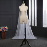Wedding Accessories 3 Meters 2 Layer Veil White Ivory Simple Bridal