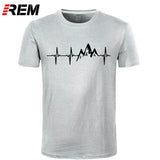REM Mountain Heartbeat T-Shirt Fashion Funny Birthday 100% Cotton