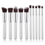 10 Pcs Silver/Golden Makeup Brushes Set pincel maquiagem Cosmetic Set