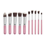 10 Pcs Silver/Golden Makeup Brushes Set pincel maquiagem Cosmetic Set