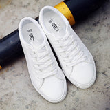 New Spring Tenis Feminino Lace-Up PU Leather Woman Shoes
