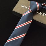 Gravata slim ties for Men stripe 6 cm corbatas hombre 2019