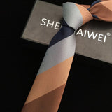 Gravata slim ties for Men stripe 6 cm corbatas hombre 2019