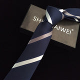 Gravata slim ties for Men stripe 6 cm corbatas hombre 2019