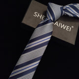 Gravata slim ties for Men stripe 6 cm corbatas hombre 2019
