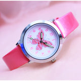 Fashion 3D Colorful butterfly Watches Children Wristwatch kol saati