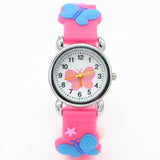 Fashion 3D Colorful butterfly Watches Children Wristwatch kol saati