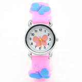 Fashion 3D Colorful butterfly Watches Children Wristwatch kol saati