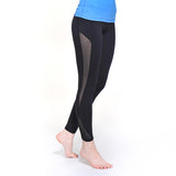 Women Yoga Compression Pants Mesh Leggings Pants Workout Gym Jogging
