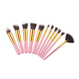10 Pcs Silver/Golden Makeup Brushes Set pincel maquiagem Cosmetic Set