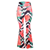 Fashion Women Print Leggings High Pants Flare Trousers Pants