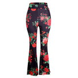 Fashion Women Print Leggings High Pants Flare Trousers Pants