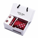 Gift box packing  men brand luxury necktie pocket square silk tie set