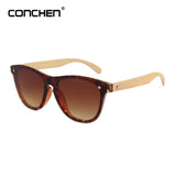 CONCHEN Wooden Sunglasses For Women Fashion Brand Designer UV400