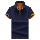 New fashion solid cotton short sleeve tops for man slim