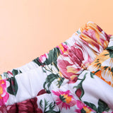 Floral Baby Kids Girl Dress Short Sleeve Top T-Shirt+Skirt Outfits Set Clothes