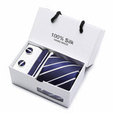 New Plaid men ties set Extra Long Silk Jacquard Woven Neck Tie Suit