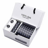 New Plaid men ties set Extra Long Silk Jacquard Woven Neck Tie Suit