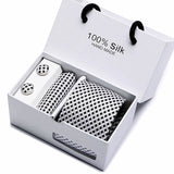 New Plaid men ties set Extra Long Silk Jacquard Woven Neck Tie Suit