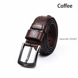 Genuine leather belt for men Wide Luxury Designe crocodile