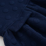 Girls Winter Elegant Thicken Kids Dress Warm Cotton Clothes Autumn 7-16Y Pink Blue