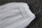 Wedding Accessories 3 Meters 2 Layer Veil White Ivory Simple Bridal