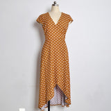 Polka Dot Dress Summer Dress Women Beach Dresses Bohemian V Neck