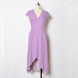 Polka Dot Dress Summer Dress Women Beach Dresses Bohemian V Neck