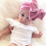 5" Big Smooth Velvet Kids Girl Hair Bow Elastic Headband Fall/Winter Warm Headwrap Birthday Party Hair Accessories